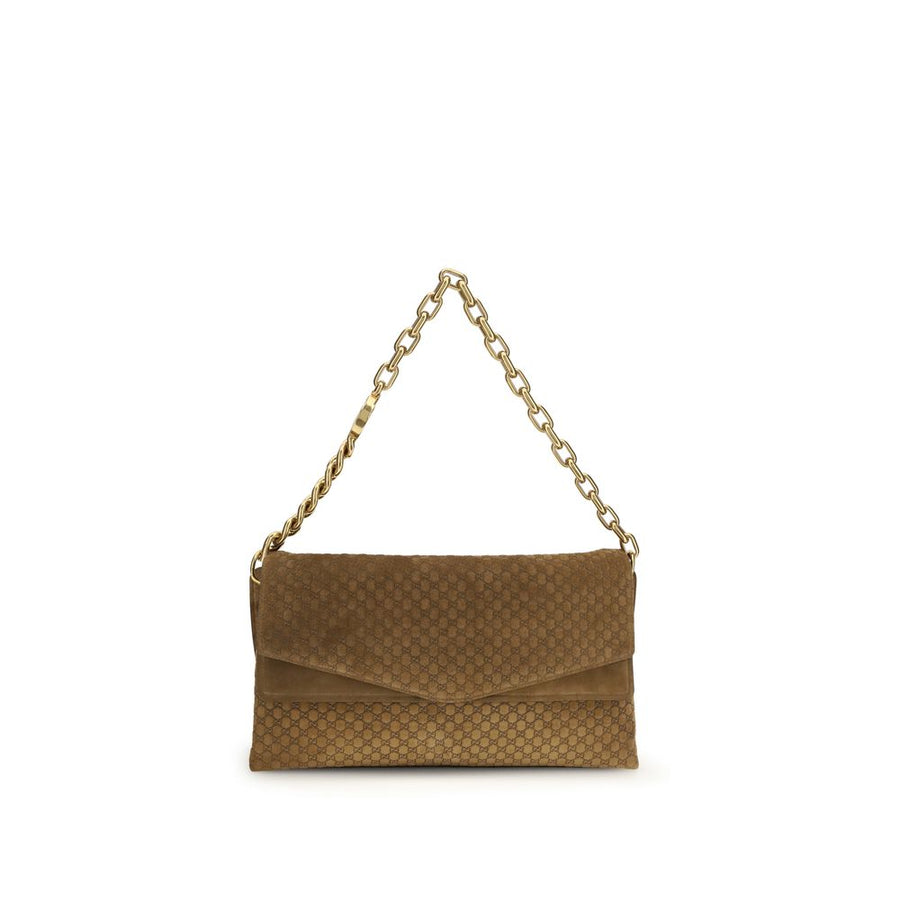 Brown Suede Leather Handbag