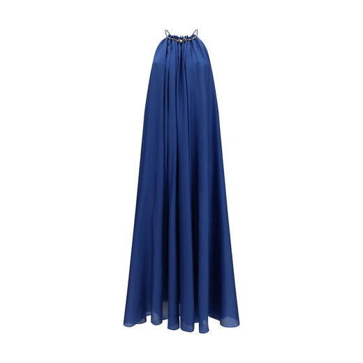 Blue Silk Cocktail Dress