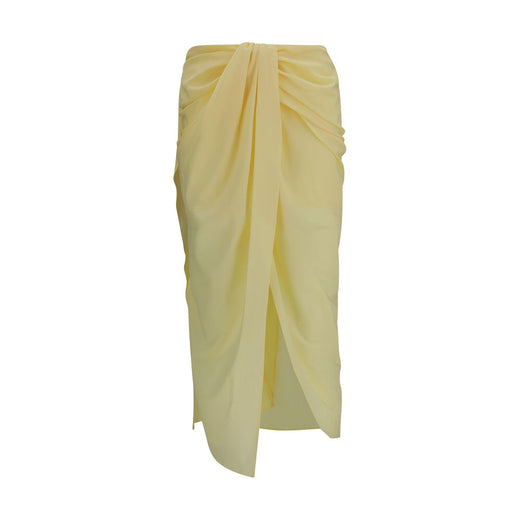 Bicolor Polyester Midi Skirt