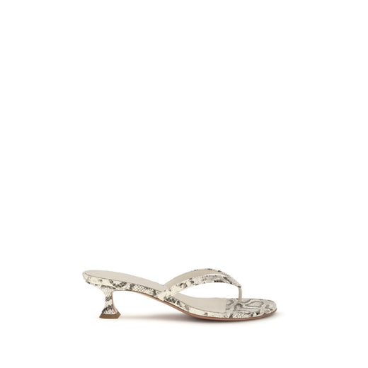 Gray Calf Leather Bos Taurus Flat Sandals