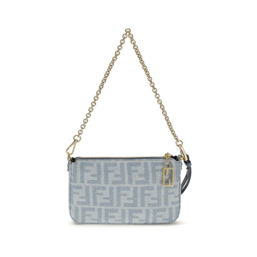 Blue Cotton Clutch Bag