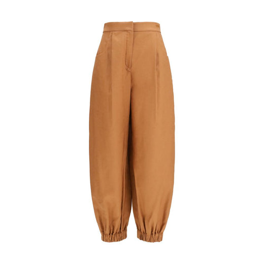 Brown Linen Casual Pants