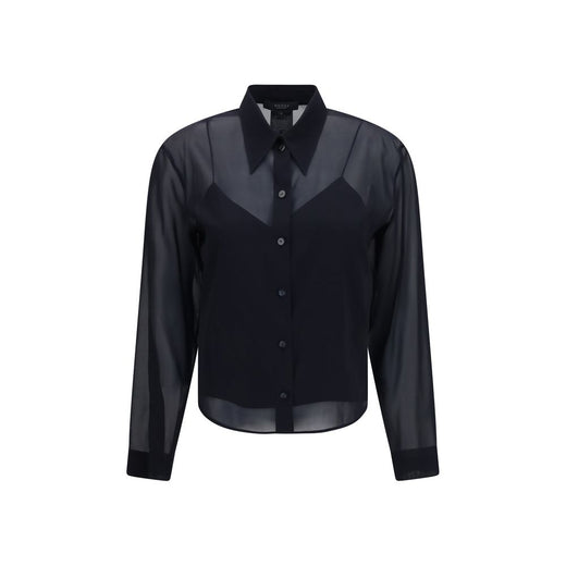 Black Silk Pattern Shirt