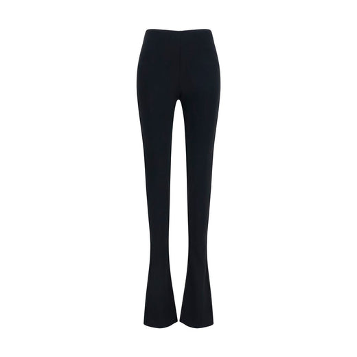 Black Viscose Flared Pants