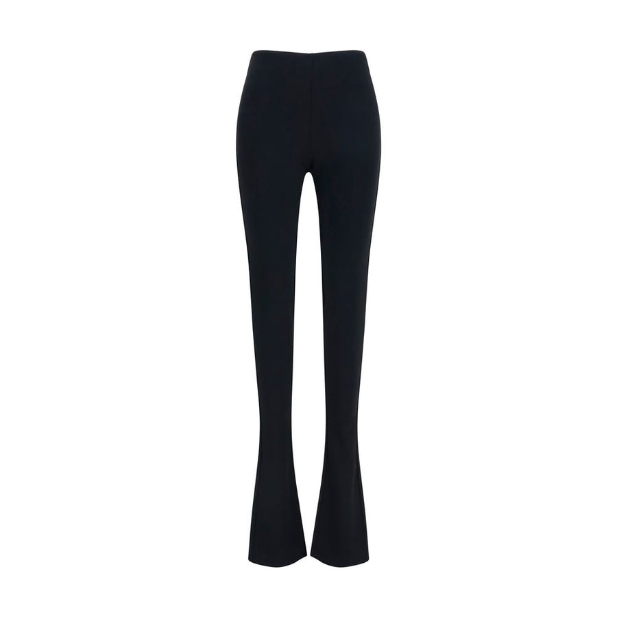 Black Viscose Flared Pants