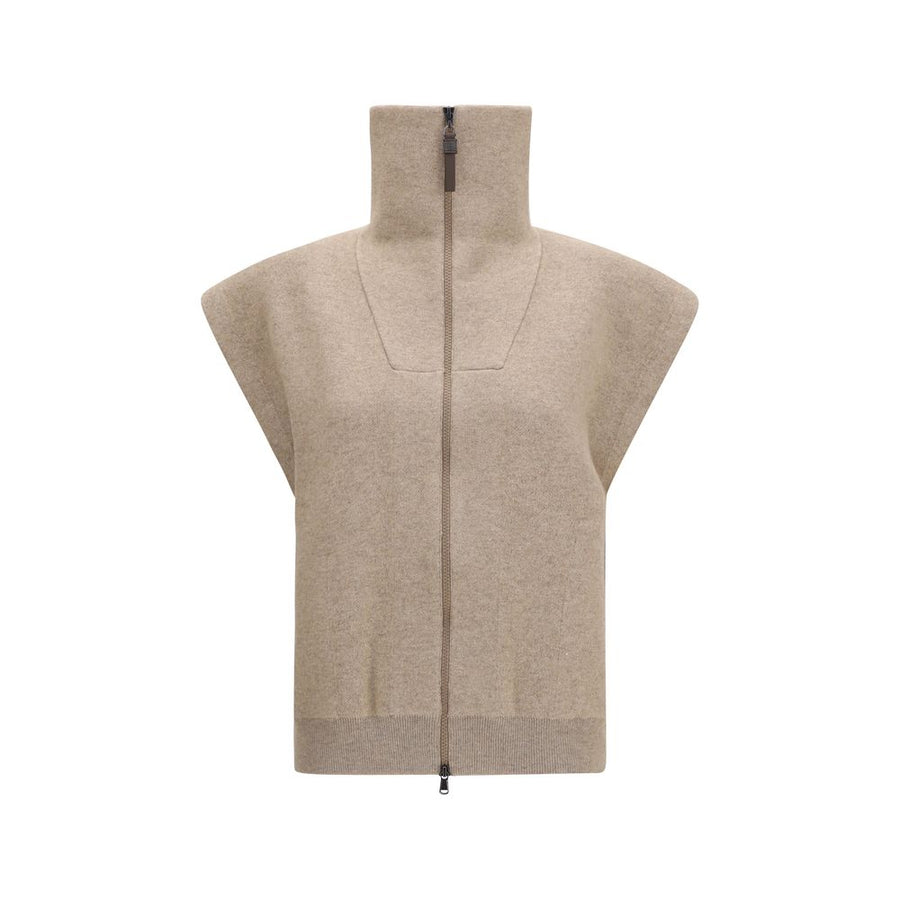 Beige Cashmere Cardigan