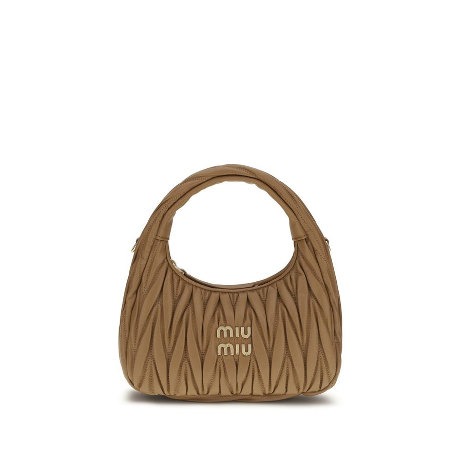 Beige Calf Leather Bos Taurus Shoulder Bag