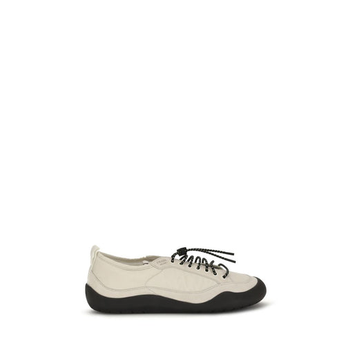 Beige Fabric Athletic Sneakers
