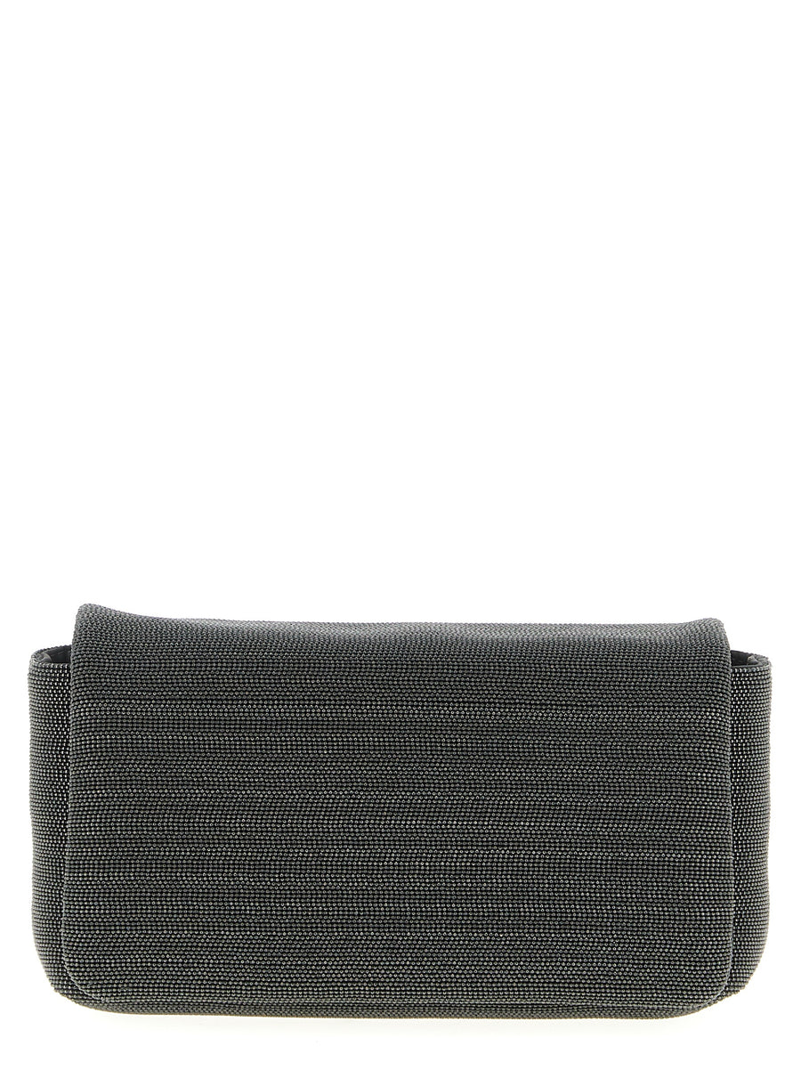 Black Leather Clutch Bag