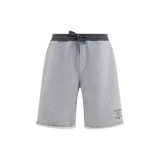 Gray Cotton Bermuda Shorts