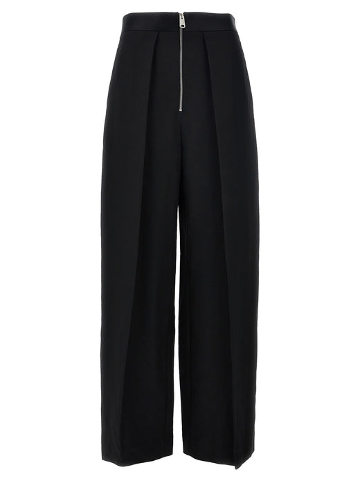 Black Viscose Casual Pants