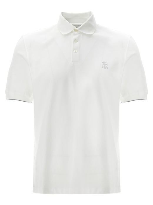 White Cotton Polo Shirt