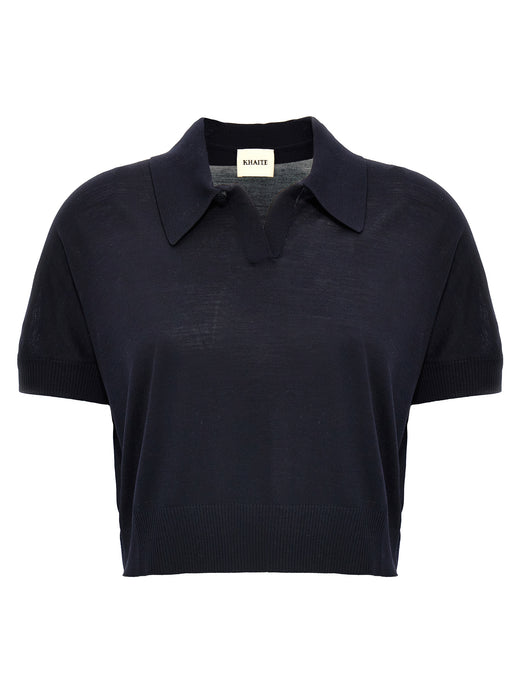 Blue Wool Shortsleeve Shirt