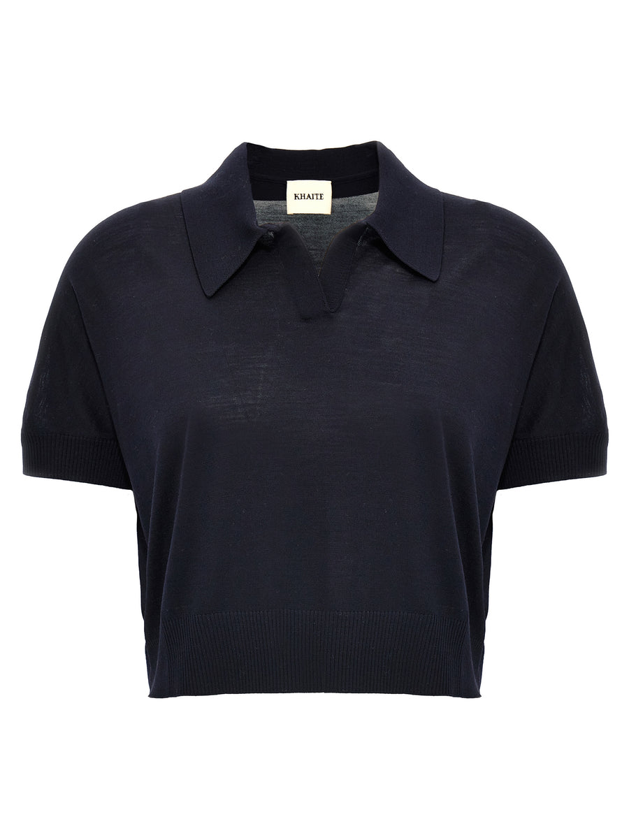 Blue Wool Shortsleeve Shirt