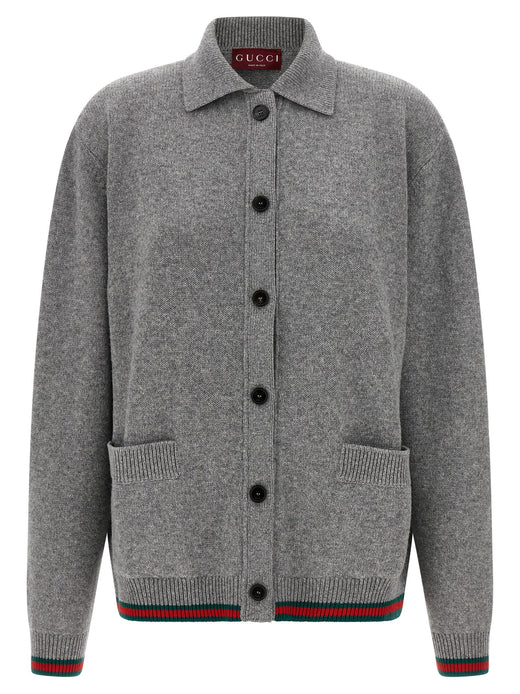Gray Wool Cardigan
