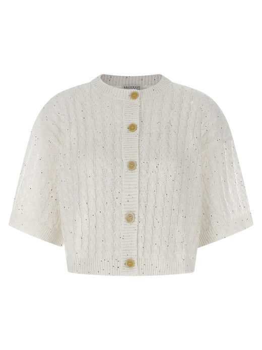 White Linen Cardigan