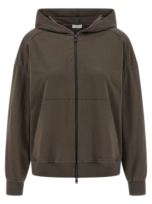 Brown Cotton Hoodie
