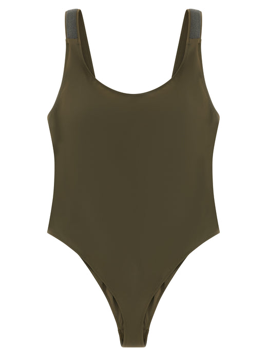 Bicolor Polyamide One-Piece Swimsuit