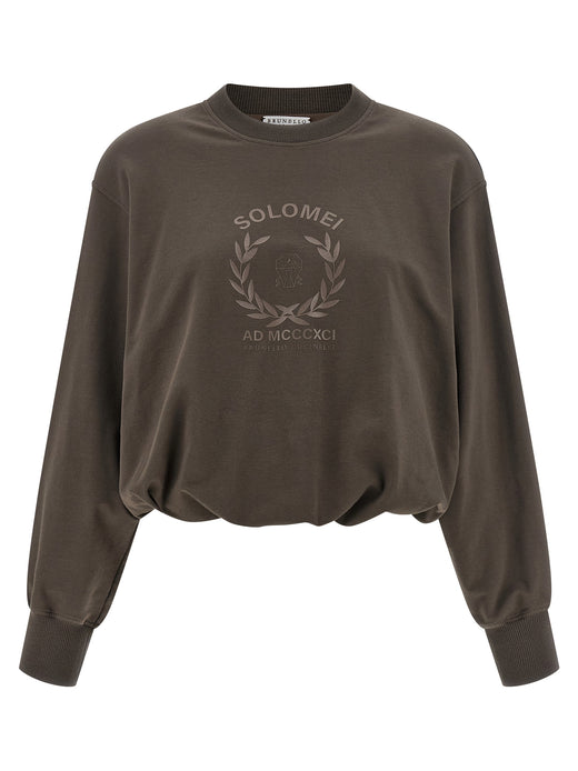 Brown Cotton Sweatshirt