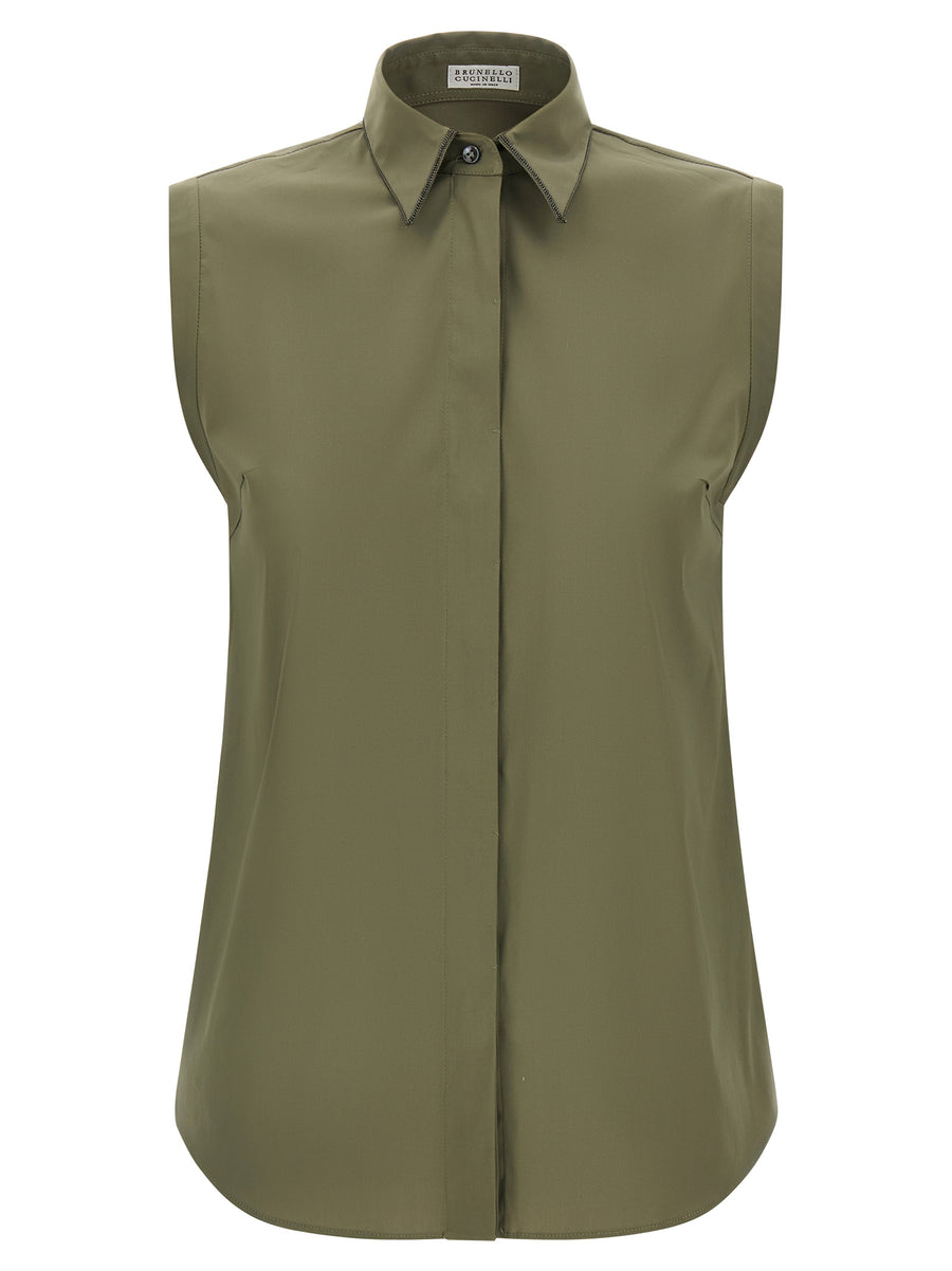 Bicolor Cotton Blouse