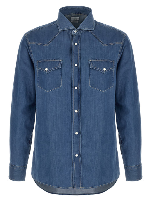 Blue Cotton Blouse