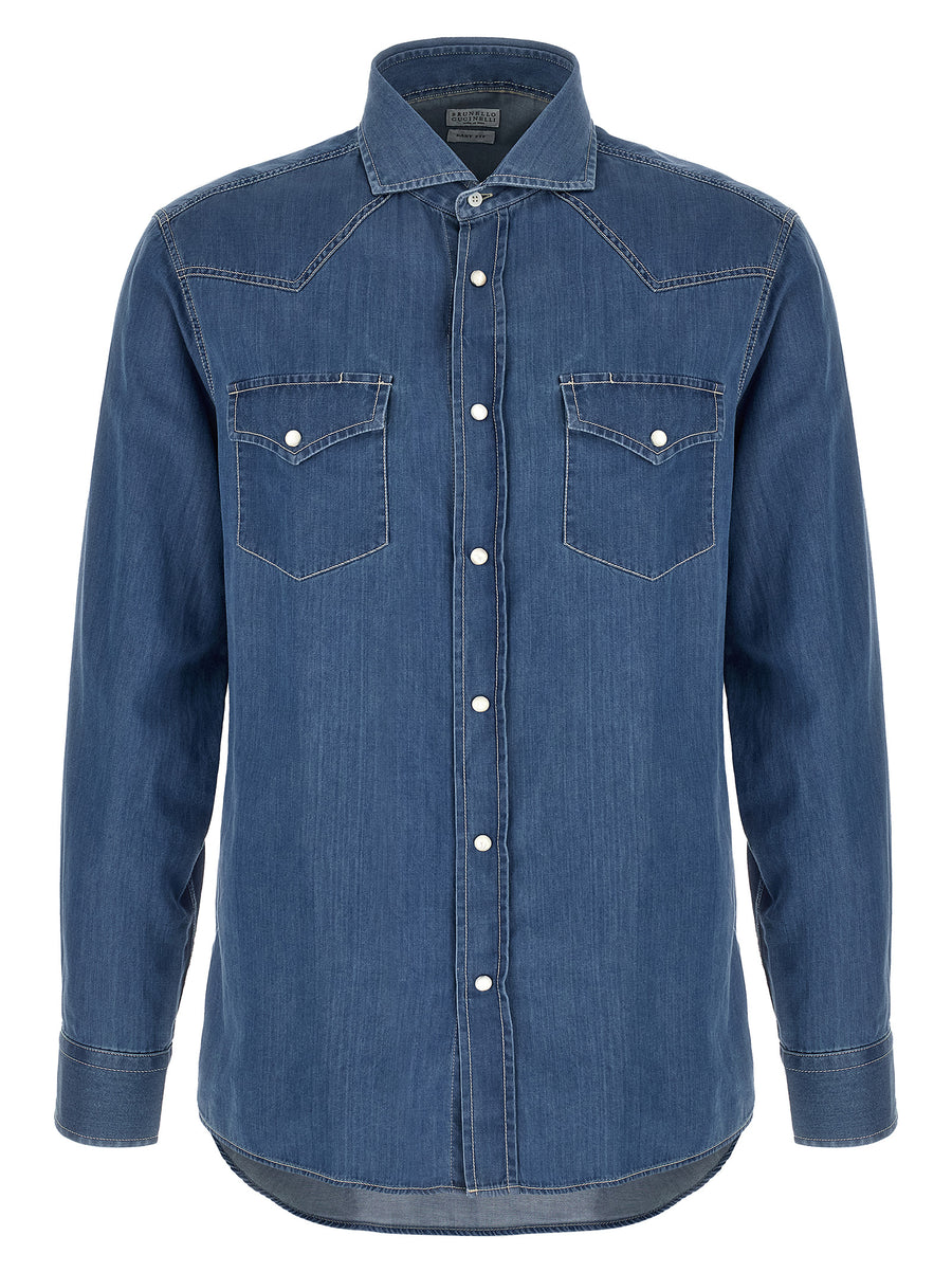 Blue Cotton Blouse