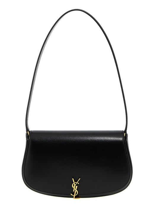 Black Calfskin Shoulder Bag