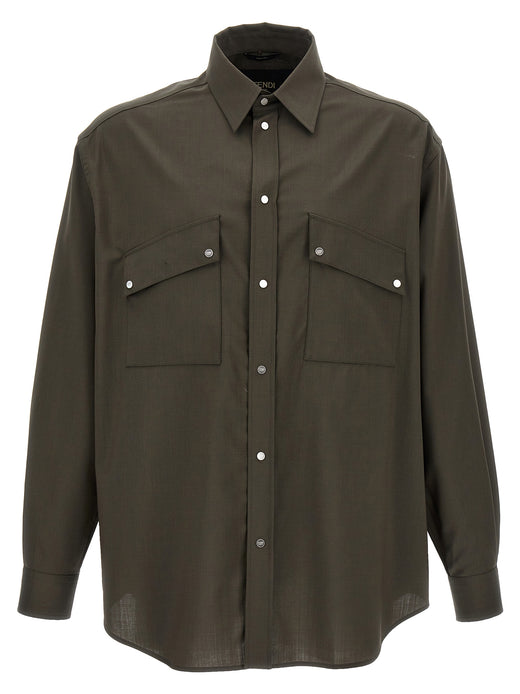 Bicolor Wool Blouse