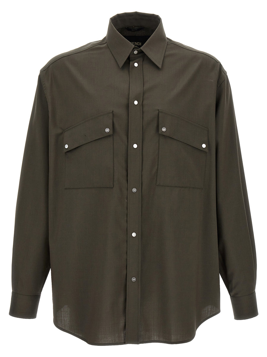 Bicolor Wool Blouse