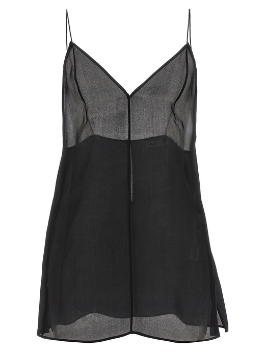 Black Silk Tank Tops