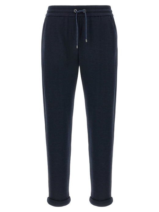Blue Cotton Joggers (Workout Pants)