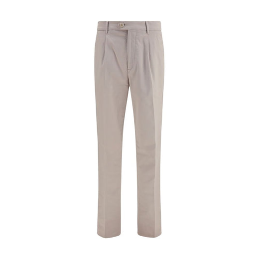 Beige Cotton Chino Pants
