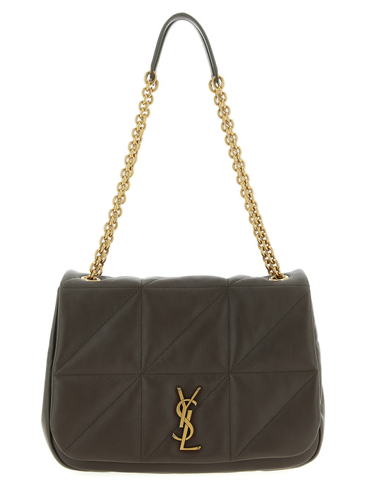 Bicolor Lamb Leather Shoulder Bag