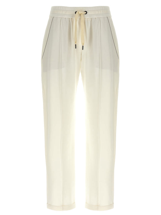 White Cotton Joggers (Workout Pants)