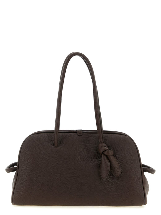 Brown Calfskin Shoulder Bag