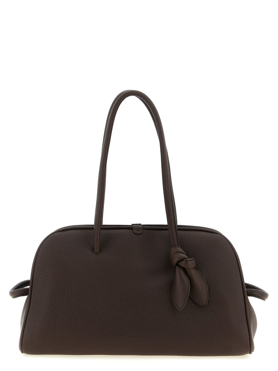 Brown Calfskin Shoulder Bag