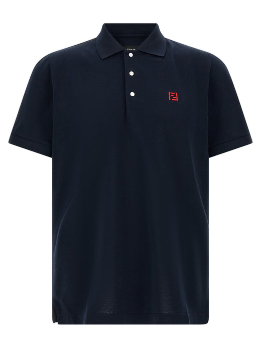 Blue Cotton Polo Shirt