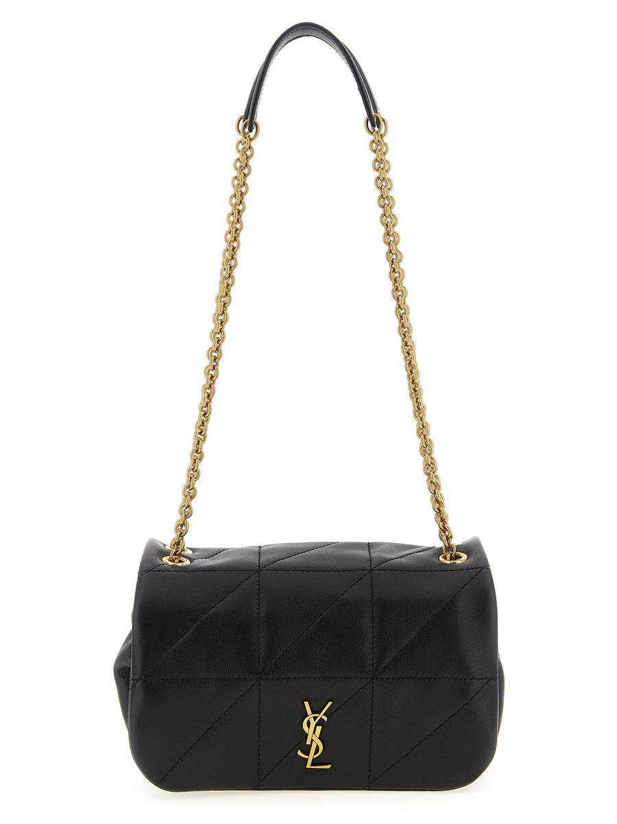 Black Lamb Leather Shoulder Bag