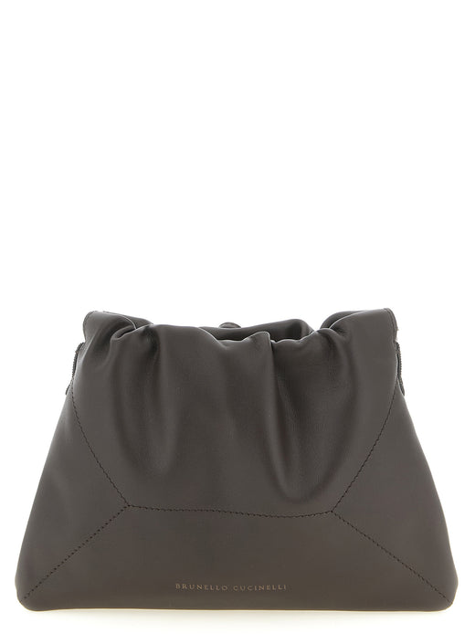 Brown Calfskin Clutch Bag