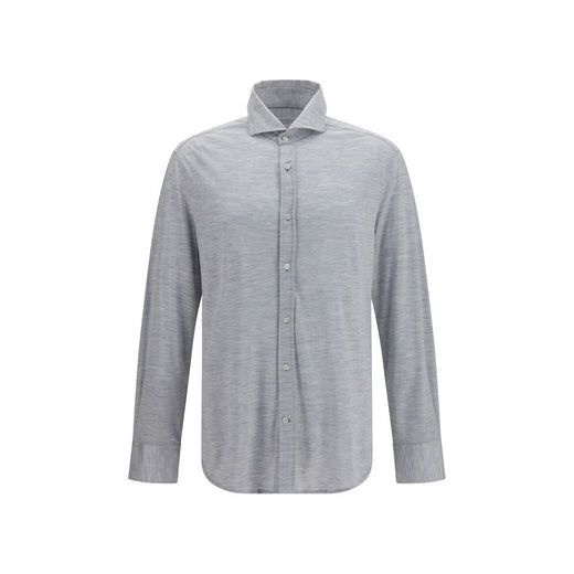 Gray Silk Dress Shirt