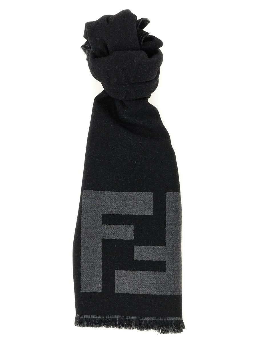 Black Virgin Wool Scarf