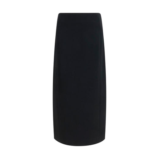 Black Acetate Long Skirt