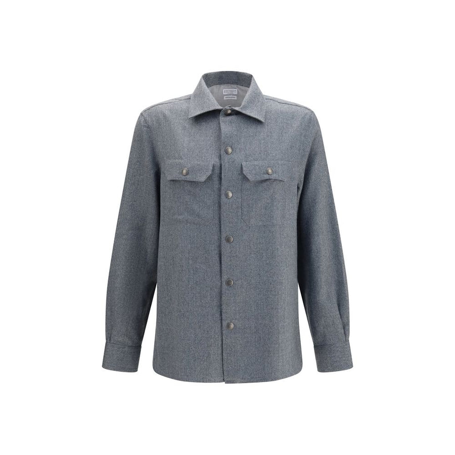 Gray Wool Oves Aries Dress Shirt