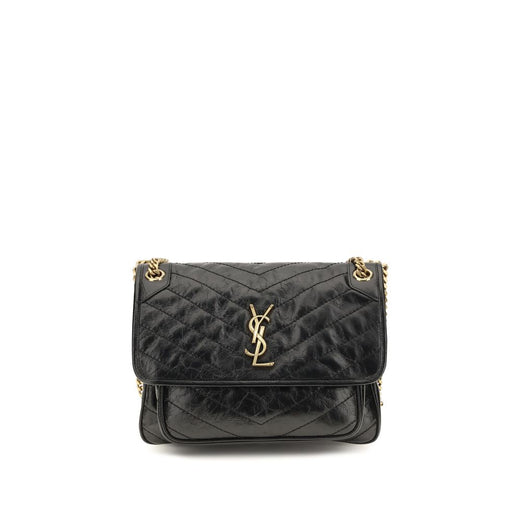 Black Calf Leather Bos Taurus Shoulder Bag