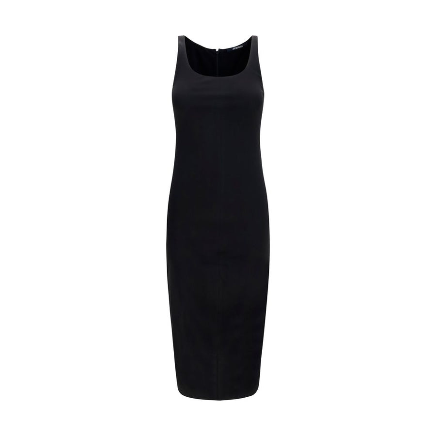 Black Viscose Casual Dress