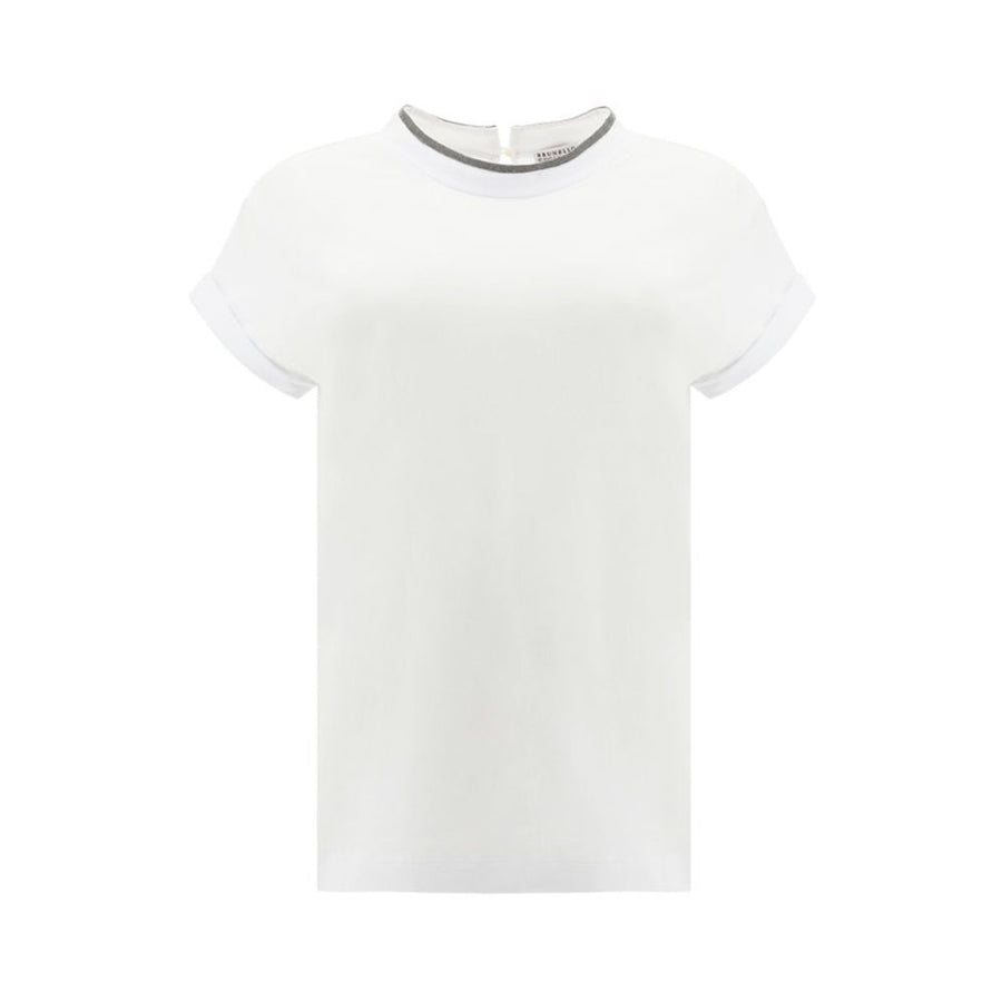 White Elastane T-Shirt