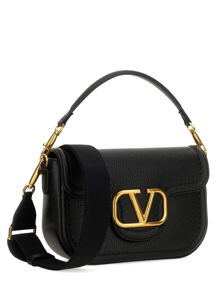 Valentino Garavani Alltime Shoulder Bag — Black Leather