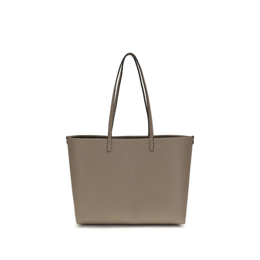 Beige Calf Leather Bos Taurus Shoulder Bag