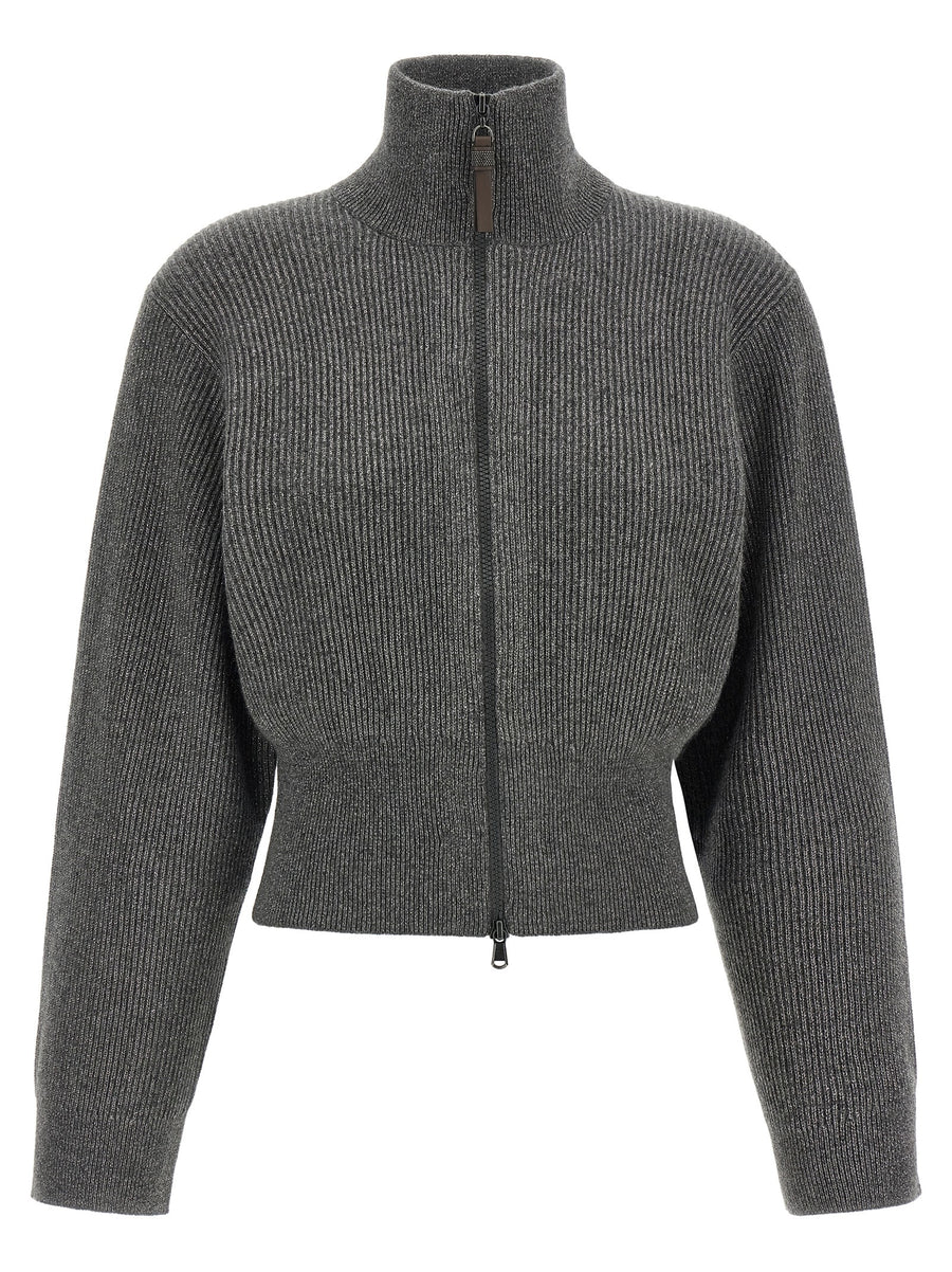 Gray Cashmere Cardigan