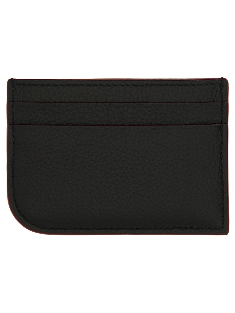 Alexander Mcqueen Domesticated Calf Leather Card Case — Black Wallets & Purses